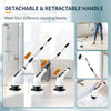 Electric Rotating Cleaning Brush, USB Charging, Shower Brushes with 9 Brush Heads, Dual Speed Adjustment, Retractable Handle, Suitable for Bathtubs, Tiles, Floors, Cars, Christmas Gifts, Cleaning Tools, Household Essentials, Household Cleaners